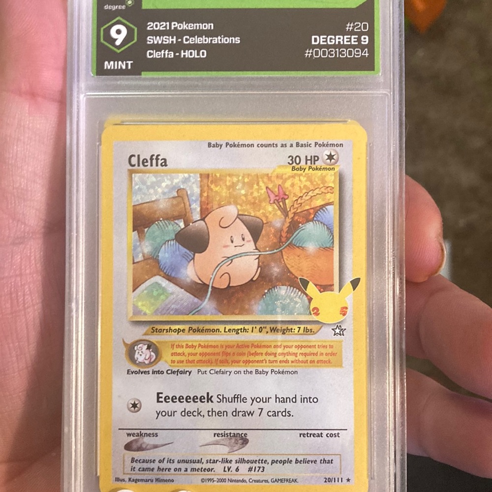 Graded  Pokémon card by degree grading